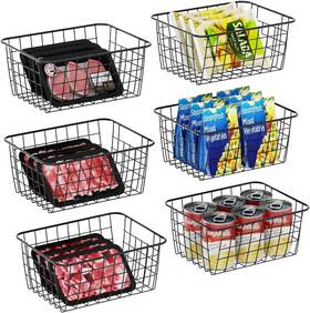 Sr0430 Ispecle Freezer Organizer Bins - 6 Pack Small Stand Up Baskets For 13