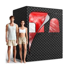 2p-ir-sauna-rl Itherau 2 Person Infrared Sauna Box For Home Portable Steam Room With
