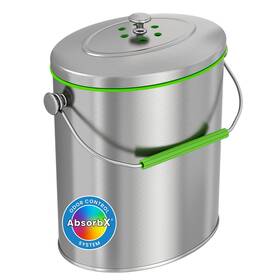 Cb06ot-1 Itouchless Ecowise Stainless Steel Compost Bin Kitchen Countertop 1.6 Gallon
