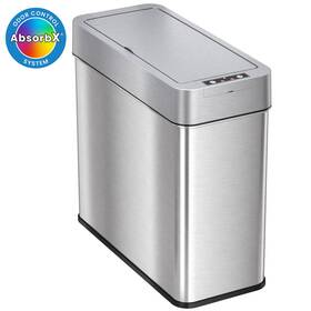 Sg04ssr Itouchless Gallon Slim Sensor Trash Can With Absorbx Odor Control System Lid Opens Right