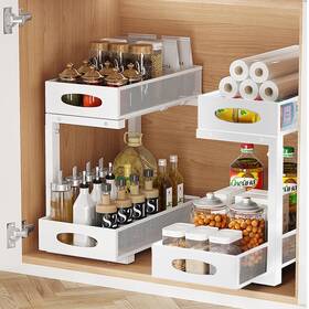 Snjt-022p Iui Under Sink Organizers And Storage 2-tier Put Out Cabinet Organizer 5 Level