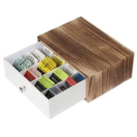 J Jackcube Design 809311879600 Rustic Wood Tea Storage Box Bag Organizer Stand Holder Dr