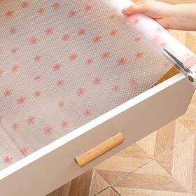 Jacriah 740501585216 Cherry Blossom Shelf Liner - Non-adhesive Drawer And Cabinet Non-slip Wat