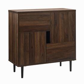 Weif69094dkwn James Allan Weif69094 Color Pop 30 Inch W Modern 2 Door Accent Cabinet - Dark Walnut