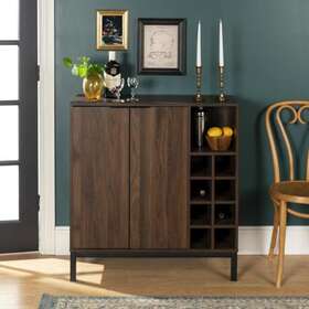 Weif76059 James Allan Detroit 34 Inch W Modern Bar Cabinet - Wood