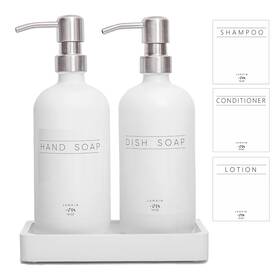 Janxin 717164124441 Glass Soap Dispenser For Kitchen 16oz Morden Hand And Dish Wit