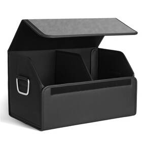 Jeyoda 759426700345 Suede Leather Trunk Organizer Large Capacity Soft Car Organizers And