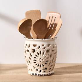 Jo-gs16148-fb605 Jh Jiemei Home Farmhouse Kitchen Utensil Holder For Counter Ceramic Large Cooking U Jo-gs16148-fb605 Jh Jiemei Home Farmhouse Kitchen Utensil Holder For Counter Ceramic Large Cooking U