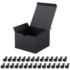 Jinming 664-b-30 30 Gift Boxes 6x6x4 Inches Matte Black Bulks For Mothers
