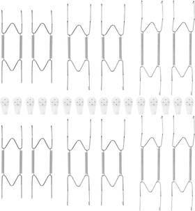 Jin-6810inhg-silver Jinzory 12-pack Invisible Wall Plate Hangers 6/8/10 Inch Stainless Steel Silver
