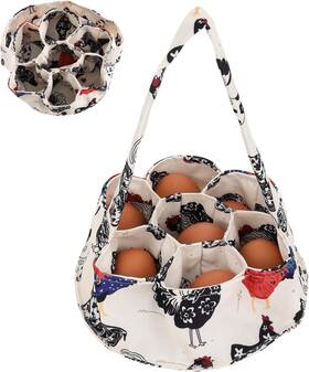 618051 Jjunw 1 Iiqi0hkb Pc Egg Collection Basket Farmhouse Chicken Holder With 7 Beige
