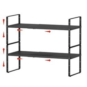 Jkoxx-l0510x2h Jkxoo 2pack Expandable Cabinet Shelf Organizers Stackable Metal Shelves Extender F Jkoxx-l0510x2h Jkxoo 2pack Expandable Cabinet Shelf Organizers Stackable Metal Shelves Extender F