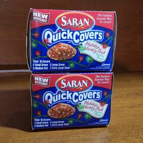 451904 Johnson Vtg 2002 Saran Quick Covers Holiday Lot New 10 Pk Box Sm Med Lg Xl S.c 451904 Johnson Vtg 2002 Saran Quick Covers Holiday Lot New 10 Pk Box Sm Med Lg Xl S.c