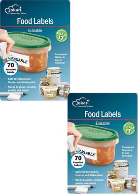 Azpb31 Jokari Erasable Food Storage Labels 2 Pack 140 Reusable Stickers With Ma Azpb31 Jokari Erasable Food Storage Labels 2 Pack 140 Reusable Stickers With Ma