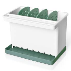 Jk-p1504g Jomola Xl Kitchen Sink Organizer Dish Brush Sponge Holder Caddy Toothbrush Holde