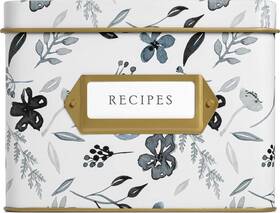 Jot And Mark 810035670105 Decorative Recipe Tin Box For Cards Greeting Holder Holds Of 4 6