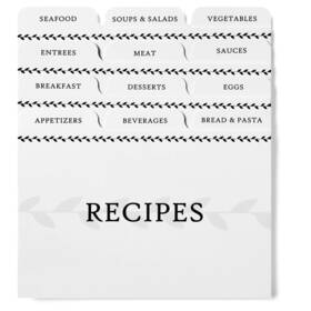Jot & Mark 610366406417 And Recipe Card Dividers - 24 Tabs Per Set Works With 4x6 Inch Cards H