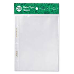 Jot & Mark 684396000075 Binder Page Protectors For 4x6 Recipe Cards Or Photos 25 Count Crystal Cl