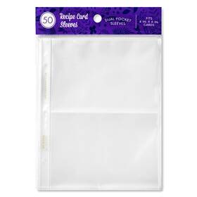 Jot & Mark 810035670372 Binder Page Protectors For 4x6 Recipe Cards Or Photos 50 Count - Crystal Cl