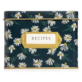 Jot & Mark 810035670556 And Decorative Recipe Tin Box For Cards Greeting Card Holder