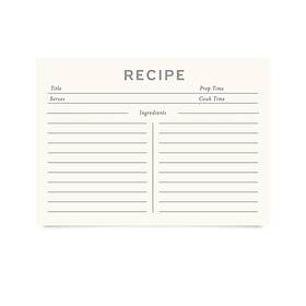 Jot & Mark 810035670686 Recipe Cards 5x7 Inches Blank Double Sided 50 Count Modern Minimal