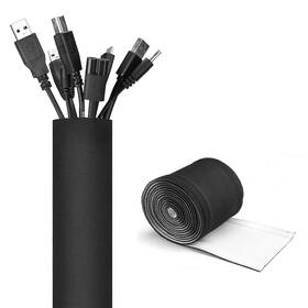 Jt-08361879 Joto 10.83ft Cable Management Sleeve Cuttable Neoprene Cord Organ