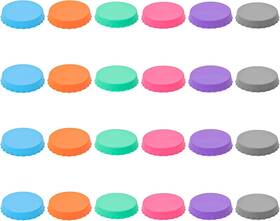 555077 Joutyfor Soda Can Lids Set Of 24 Silicone Pink Blue Purple Orange Gray Green