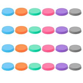 Am555077 Joutyfor 1 Soda Can Lids Set Of 24 Silicone Cans Covers Reusable Colorful Drink