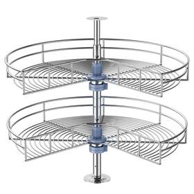 D105270.710 Jowboow 28 Inch Corner Cabinet Lazy Susan Turntable 270 Adjustable Height Chrome Repl
