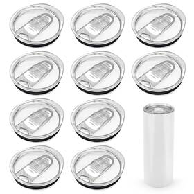 Skbg01 Joyclub 10 Pack 20 Oz Skinny Tumbler Replacement Lids Fit For 20oz Clear