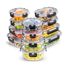 Jw10512 Joyjolt 24pc Borosilicate Glass Storage Containers With Lids 12 Airtight/fr