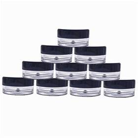 Pr-com-rt-x1020286 Joyweng 50 Pieces Black Lid 5gram/5ml Round Clear Container Jars With Screw
