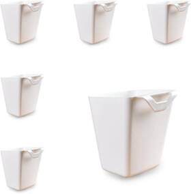 Rx-36 Jporshu 6 Pack Hanging Cup Holders Wall Organizers Rolling Cart Accessories White