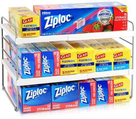 Jupeli 610625469092 Foil And Plastic Wrap Organizer Expandable Kitchen Pantry Storage Heig