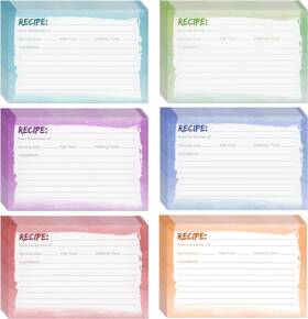 Juvale 744759744548 60-pack 4x6 Recipe Cards Double Sided Colored Index For Coo Juvale 744759744548 60-pack 4x6 Recipe Cards Double Sided Colored Index For Coo
