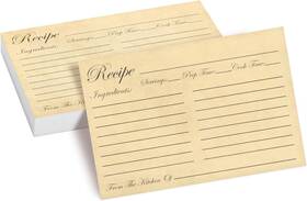 Lj-zjfrs-121817-01-1 Juvale 60-pack Recipe Cards Double-sided 4x6 Thick Vintage Index