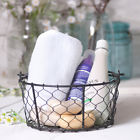 K18-17sm Unbranded Small Chicken Wire Round Basket Caddy Country 813007028911