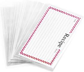 Kamset 726084313255 Clear 3x5 Inch Recipe Card Cover Index Sleeve 100 Pack Protecto
