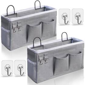 Kanrichu 717981966033 2pcs Hanging Baskets For Organizing Fabric Wall Storage Basket Organizer