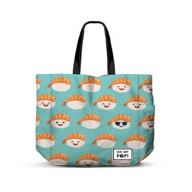 05861 Karactermania Oh My Pop Nigiri-horizontal Fan Shopping Bag Turquoise 05861 Karactermania Oh My Pop Nigiri-horizontal Fan Shopping Bag Turquoise
