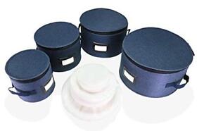 Katai 4 Piece Stackable Dinnerware Storage Box Set In Navy Durable Hard