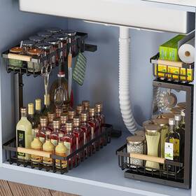 Hn002 Kekape 2 Pack Under Sink Organizer And Storage For Kitchen Bathr