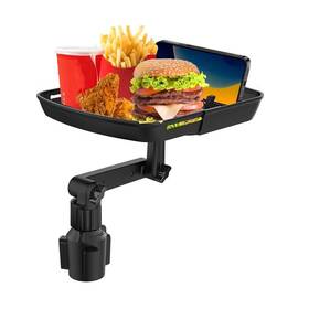 Klf23002 Kelofam Car Cup Holder Tray 10 Inch Detachable 3-in-1 360 Rotating With Phone