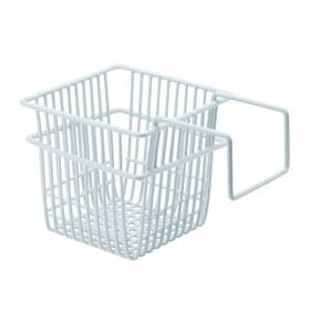Kennedy International Inc. 633125132419 Kitchen Details White Double Sink Sponge Holder - 7 Inch X5
