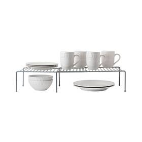 Kennedy International Inc. 633125241265 Kitchen Details Grey Iron Two-tier Expanding Shelf 15.25-30.5 Inch X 5