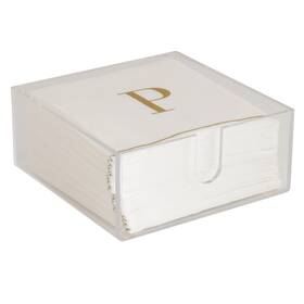 Kennedy International Inc. 633125291574 Luxe Party Acrylic Cocktail Napkin Holder In Clear