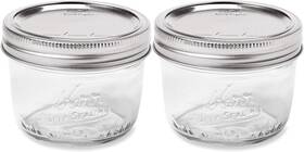 B07n1rzwc4 Kerr Wide Mouth Half-pint Glass Mason Jars 8-ounces With Lids And Bands 2