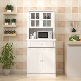 Kerrogee 752790720636 Buffet Cabinet W Hutch Kitchen Pantry Storage White