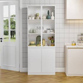 Kerrogee 763839867946 Pantry Cabinet For Storage And Display - Modular