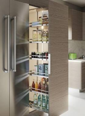 Ks-dsp-m14-cham Kessebohmer Dsp-m14 Kit Pantry Pull-out - Fits 47-1/4 Inch To Champagne /